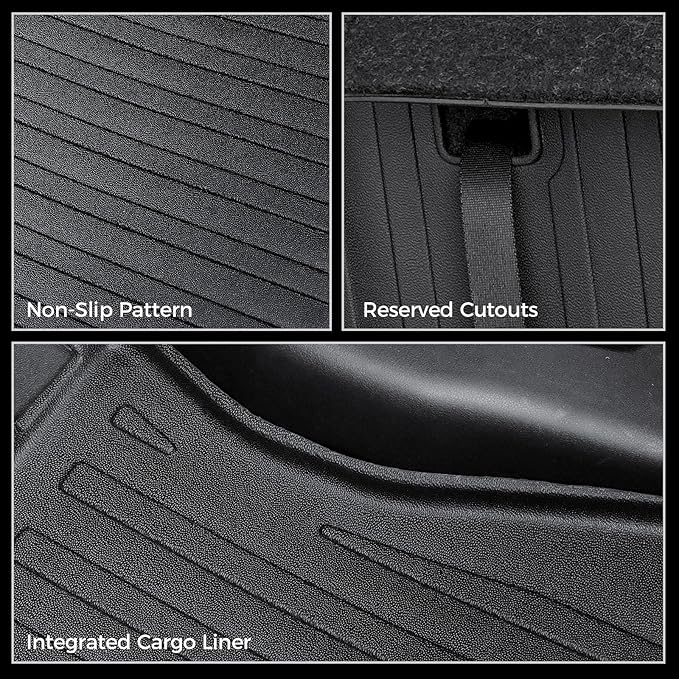 Cargo Mat for 2021-2025 Toyota Sienna, Full Coverage All Weather TPE Trunk Mat Cargo Liner for Sienna Accessories (Not for 25 Platinum Edition)