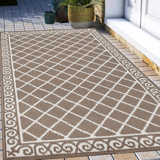 HEBE Indoor Door Mat 36”x59” Non Slip Front Door Welcome Mats Washable Shoe Mats Dirt Trapper for Entryway Low Profile Kitchen Carpet for Entrance Hallways Entrance Mat for Dogs