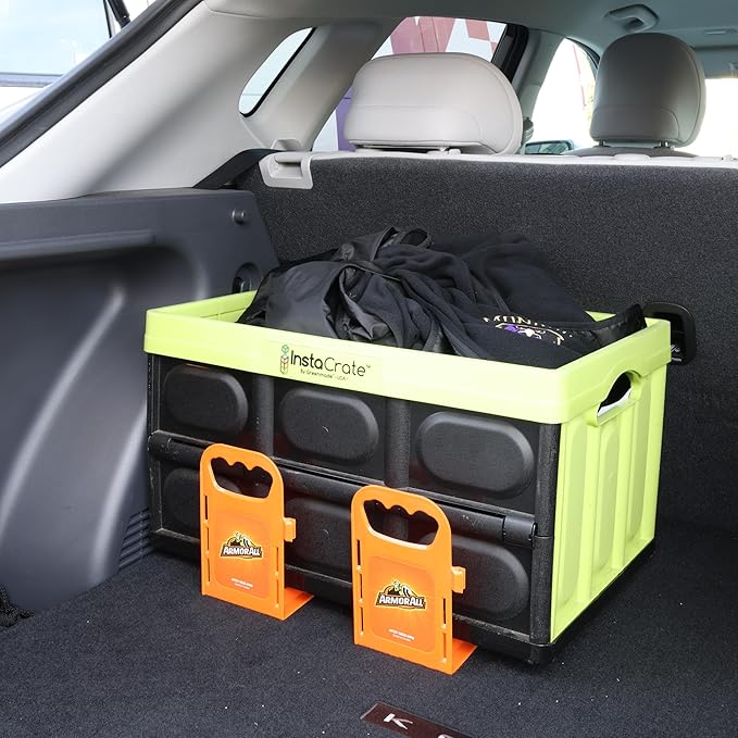 Armor All Trunk Cargo Blocks, 2 Pack of Cargo Dividers, Hook & Loop Trunk Organizer Blocks to Hold Cargo in Place for Cars, Trucks, SUVs, Vans, Cargo Containment System, Trunk Dividers (2 Pieces)