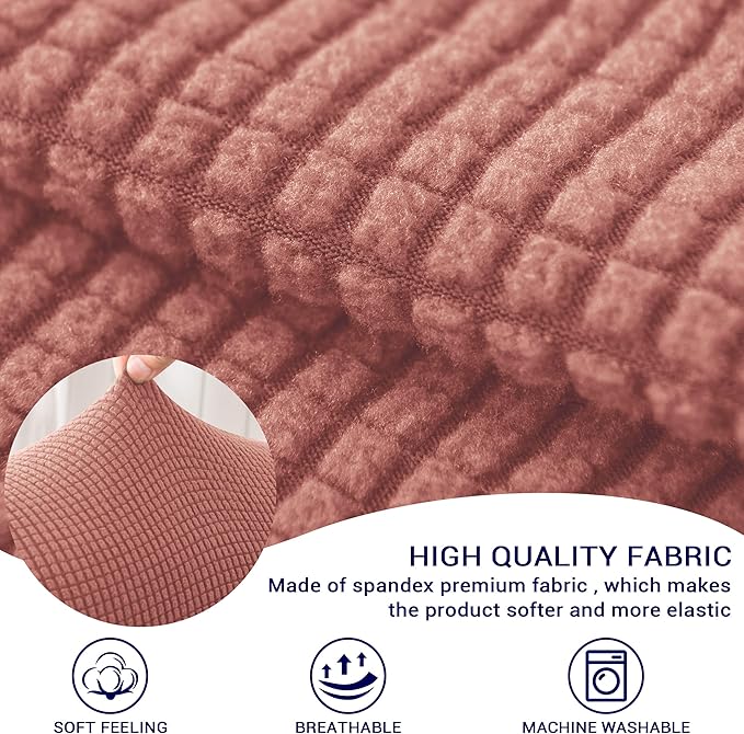 SUBRTEX Stretch Armrest Covers Spandex Arm Covers for Chairs Couch Sofa Armchair Slipcovers for Recliner Sofa with Twist Pins 2pcs (Brick)