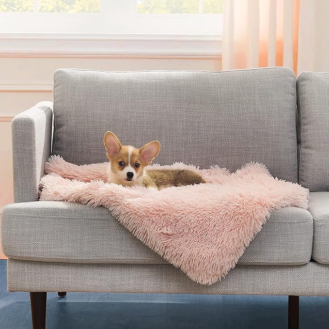 Pet Dog Bed Blanket, Fluffy Fleece Throw Sleep Mat, Soft Puppy Cat Kitten Blanket, S M L XL, Fuzzy Reversible Sherpa for Bed, Couch, Sofa, Travel, Washable & Lightweight