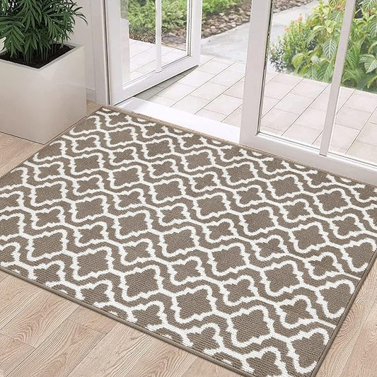 HEBE Indoor Door Mat 32"x48" Non Slip Front Door Welcome Mats Washable Shoe Mats Dirt Trapper for Entryway Low Profile Kitchen Carpet for Entrance Hallways Entrance Mat for Dogs