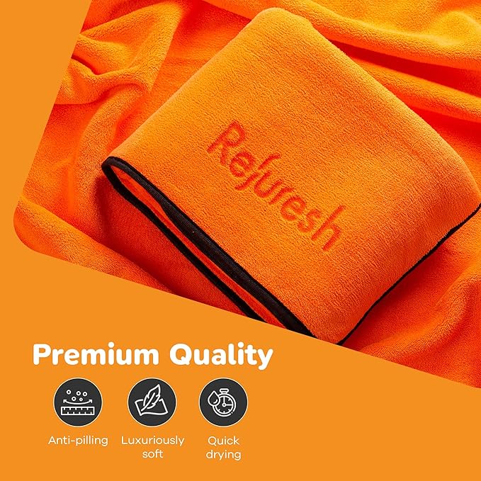 Pet Towel - 55-Inch Super Absorbent, Fast Drying, XL Dog Towel for Pet Grooming, Dog Wash, and Travel | Refresh Quick Dry Pet Towels for Dogs, Cats & Puppies | Dog Grooming Supplies