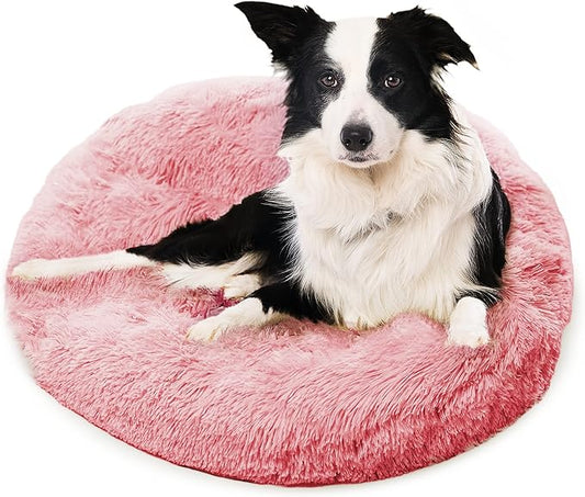 Active Pets Medium Pink Dog Bed for up to 45 lbs, Calming Orthopedic Pet Bedding for Anxiety Relief, Joint Support & Comfort, Washable Dog Furniture