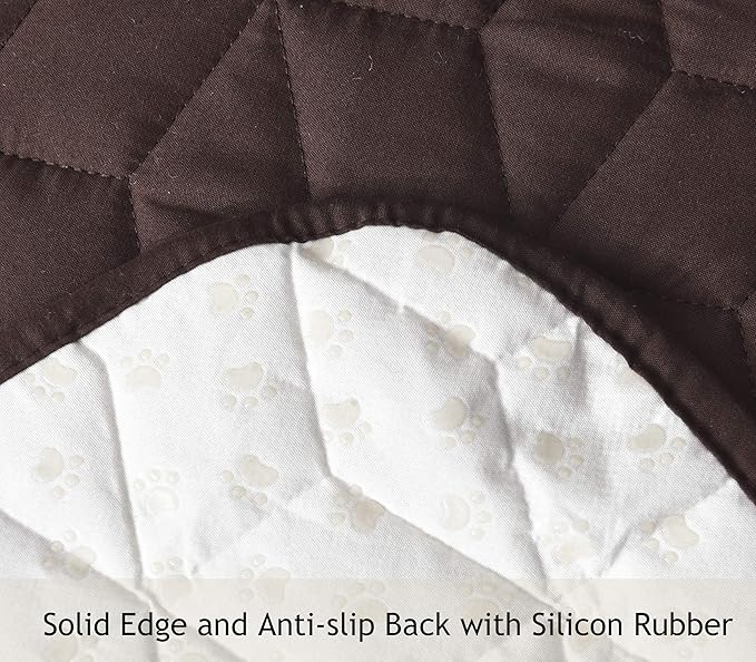 Ameritex Couch Sofa Slipcover 100% Waterproof Nonslip Quilted Furniture Protector Slipcover for Dogs, Children, Pets Sofa Slipcover Machine Washable (Chocolate, 68'')