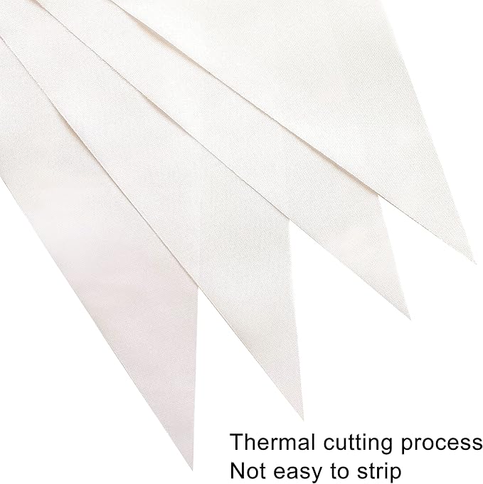 100 Feet White Pennant Banners Flags String Hanging Triangle Bunting Flags,Party Decorations for Grand Opening,Kids Birthday,Carnival,60 PCS
