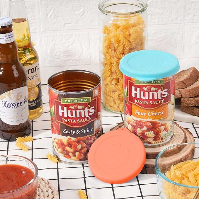1PCS 3.5-inch/8.2cm Silicone Can Lids for Hunt's | Starkist | Kirkland | Progresso Can, Food Sealing Lids for 3.5-inch Can, Can Cover Topper for Canned Good, Freezer Dishwasher Safe (Can NOT Included)