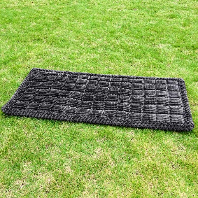 HOMEREFROM Washable Large Dog Bed for Cars, Dog Car Seat Cover for Backseat, Anti-Slip Pet Sleeping Mat, Car Seat Protector, Travel Pet Pad for Trucks and SUV (Black, 24.8" x 54")