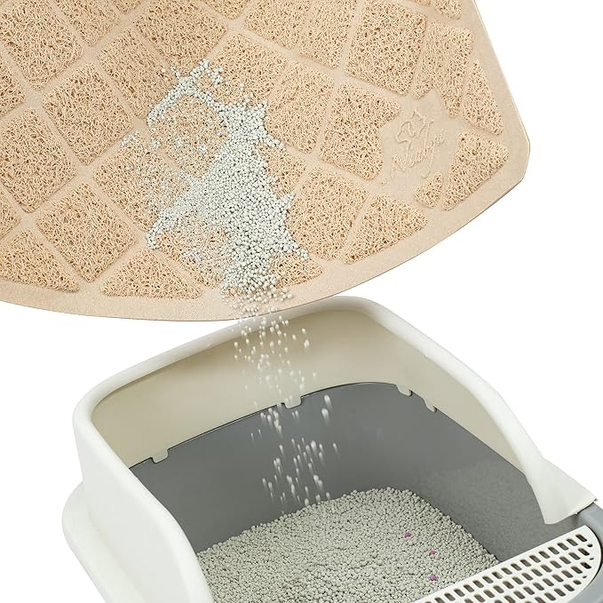 Niubya Premium Cat Litter Mat, Litter Box Mat with Non-Slip and Waterproof Backing, Litter Trapping Mat Soft on Kitty Paws and Easy to Clean, Cat Mat Traps Litter from Box