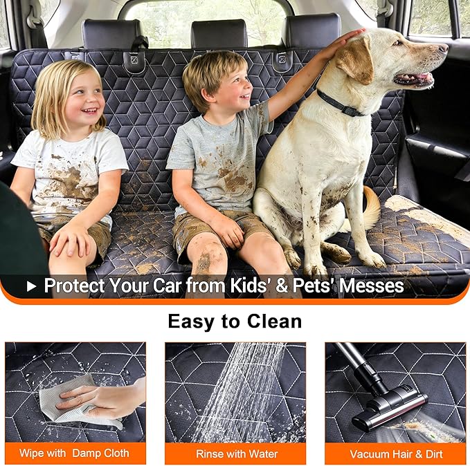 Dog Car Seat Covers for SUVs, Waterproof Dog Seat Cover for Back Seat Heavy Duty Nonslip Bench Seat Covers Protector for Rav4/Honda/Subaru/Mazda CX5/Hyundai Tuscon Car seat Covers for Suvs