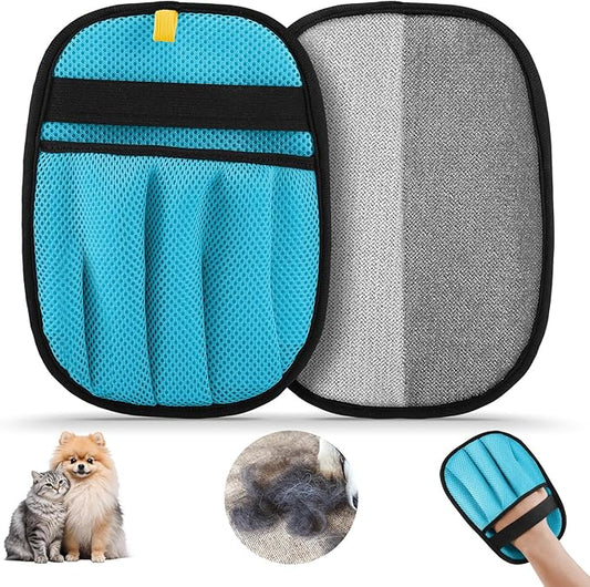 Pet Hair Removal for Dogs & Cats,Upgraded 5-Finger Electrostatic Pet Hair Glove, Reusable Magic Brush Pet Hair Remover Tool for Quickly Lifting Pet Hair from Laundry,Sofas,Beds, Carpets, 1PCS