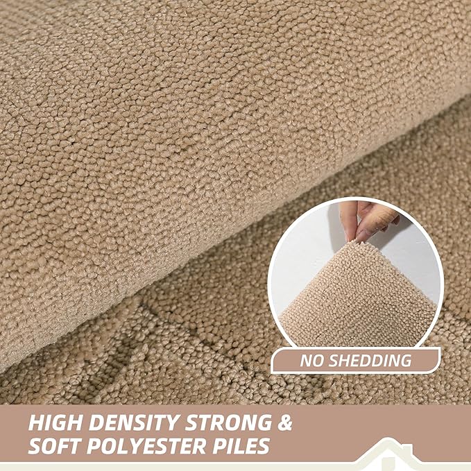 BEQHAUSE Door Mat 32" x 48", Non-Slip Door Mats Indoor Entryway Rugs Washable Low-Profile Absorbent and Stain Resist Floor Mats, Dog Door Mat for Front Back Door, Muddy Wet Shoes & Paws, Beige