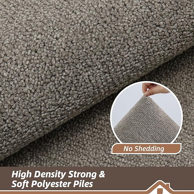 BEQHAUSE Door Mat Dirt Trapper Non Slip Entryway Rugs Absorbent Welcome Mat Low Profile Washable Front Door Mat for Muddy Paws,Entrance,Hallway, 32" x 48", Brown