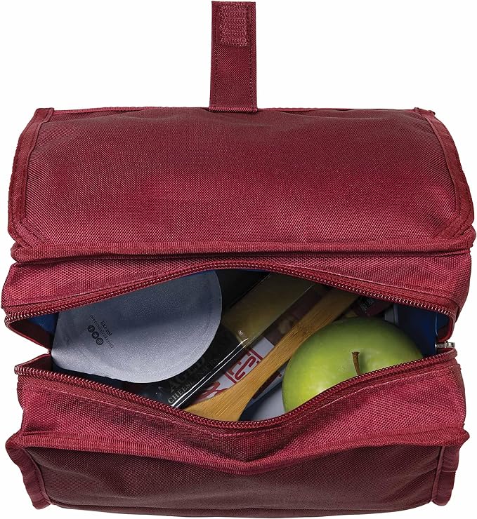 PackIt® Freezable Lunch Bag, Ruby, Built with ECOFREEZE® Technology, Foldable, Reusable, Zip and Velcro Closure with Buckle Handle, Designed for Work Lunches and Fresh Lunch On the Go