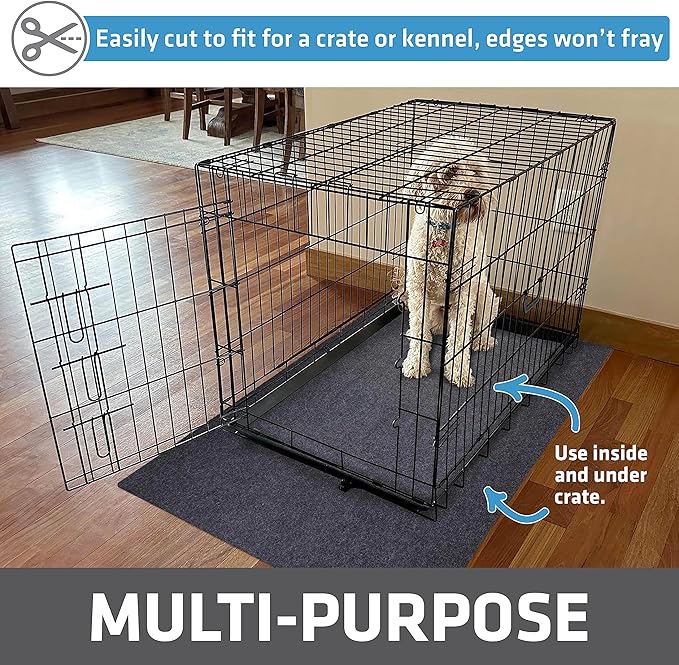 Drymate 2-Pack Jumbo Dog Playpen Mat (60x74), Absorbent, Waterproof, Slip-Resistant, Machine Washable, Reusable Puppy Pad for Training, Whelping, Housebreaking, Incontinence, Crate, Kennel (USA Made)