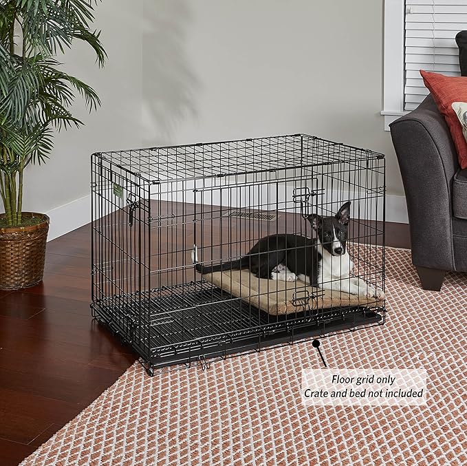 MidWest Homes for Pets Floor Grid for Dog Crate; Elevated Floor Grid Fits Models 1336TD, 1536, 1536DD, 436, 436DD, 1936, 1936DD, 1636/1636DD CURVED SLIDE BOLT LATCH, Black; Model FG36B