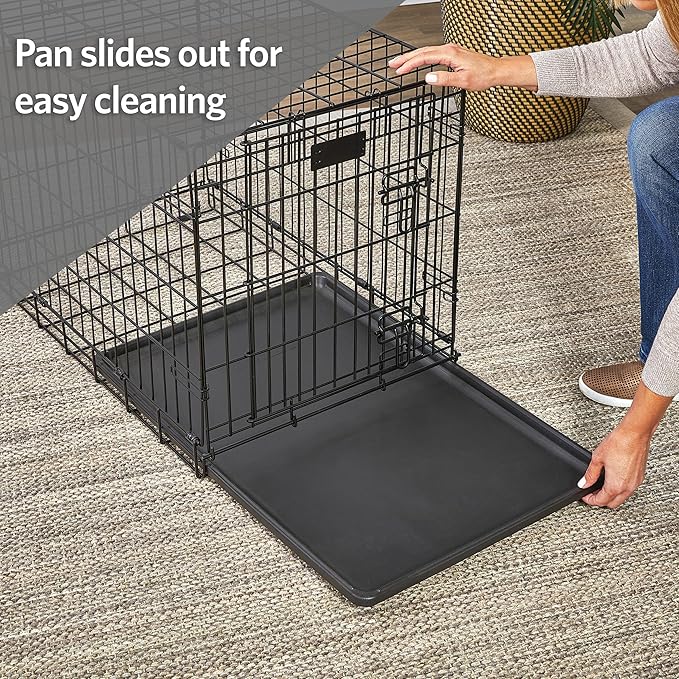 MidWest Homes for Pets 18-Inch Replacement Pan, Measures 16.93 x 11.62 x 1 Inches, Universal Leak-Proof Tray for Dog Crates & Multi-Purpose Use, Fits Most Standard 18" Wire Crates