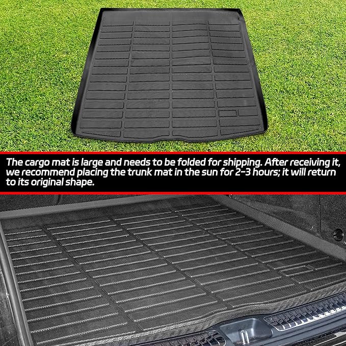 Cargo Liner Compatible with Volkswagen VW Tiguan 5 Passenger 2018-2024 Cargo Mat, All Weather Protection Trunk Liner Rear Trunk mat ，Black